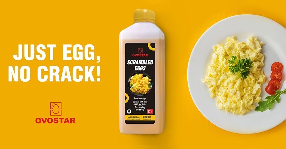 liquid scrambled egg mix, Ovostar