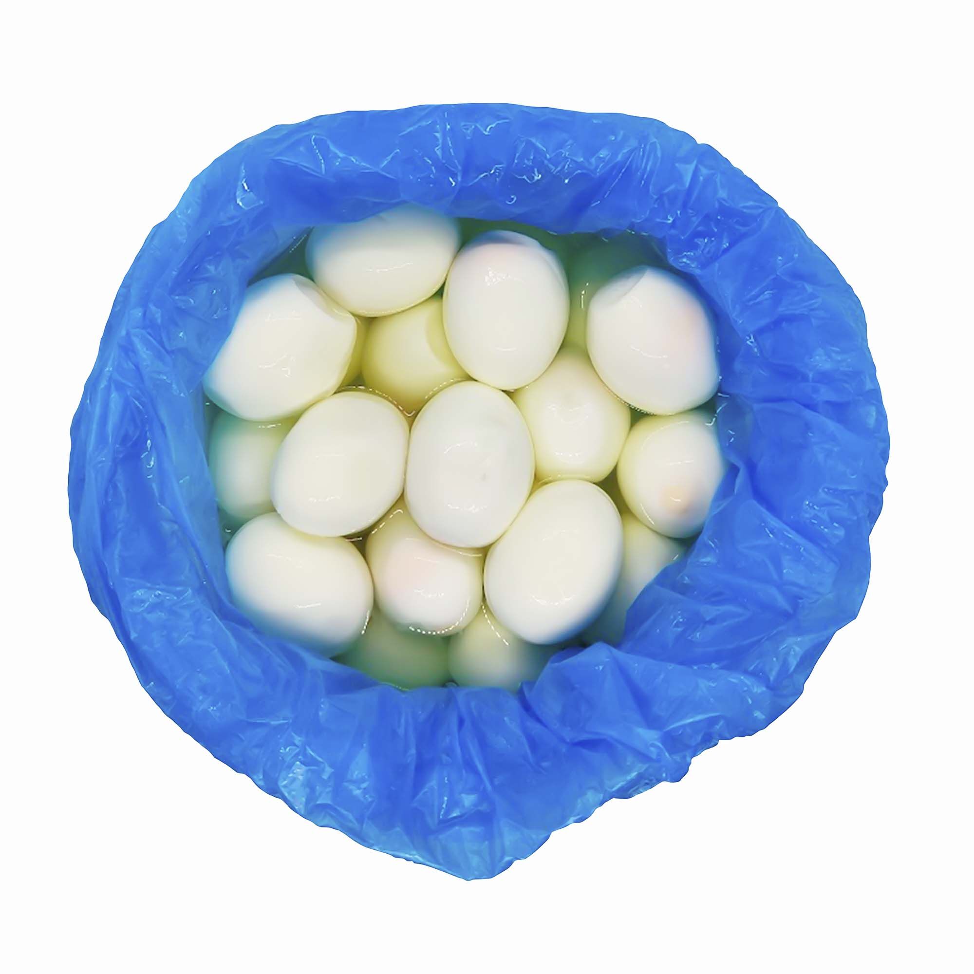 Hard-boiled Peeled egg in Bucket OVOSTAR 